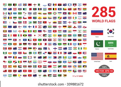 Flags vector of the world - Shutterstock ID 339881672