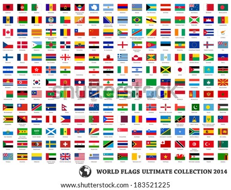 Flags Vector World Stock Vector (Royalty Free) 183521225 - Shutterstock