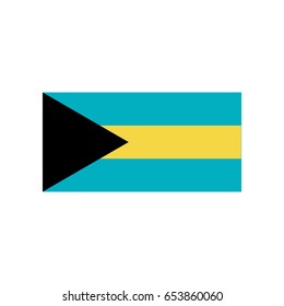Flags vector of the world Bahamas.