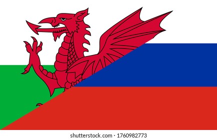 flags of wales and russia