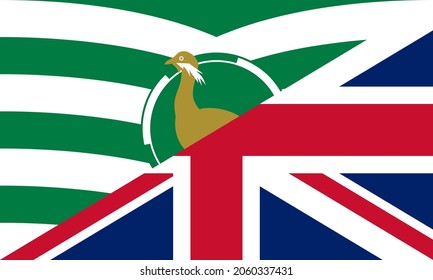 flags of wiltshire and united kingdom. proportion 3:5