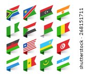 Flags of the World, Africa, set 2 vector illustration 