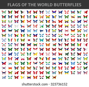 flags of the world butterflies