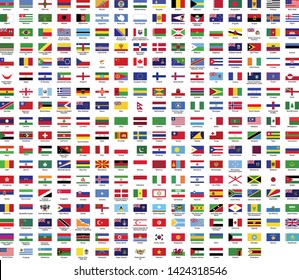 Flags World Collection Sorted By Continents Stock Vector (Royalty Free ...