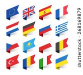 Flags of the World, Europe, set 1 vector illustration
