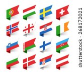 Flags of the World, Europe, set 2 vector illustration 