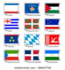 Flags of world, flat vector illustration. Set number 18