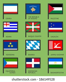 Flags of the world, flat vector illustration. Set number 18