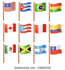 Flags of the world. North and South America. Set 3/4