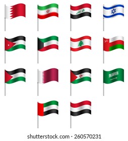 Flags of the world, part  4/6 Middle East