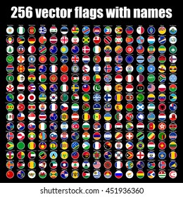 flags of the world, round icons, Slovenia,  vector illustration