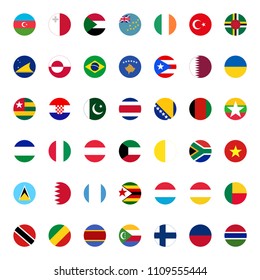 Flags of world vector icon, simple country emblem symbol for web or mobile app