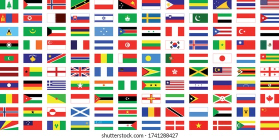 Flags of the world - vector illustration