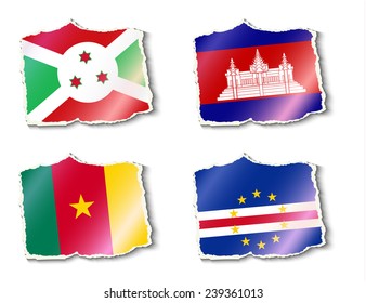 flags of the world, vector illustration