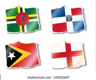 flags of the world, vector illustration