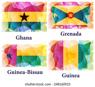 flags of the world, vector illustration