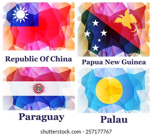 flags of the world, vector illustration