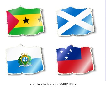 flags of the world, vector illustration