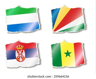 flags of the world, vector illustration