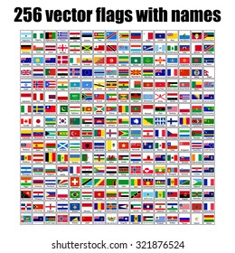 flags of the world, vector illustration