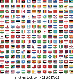 Flags of the World vector logo or icon