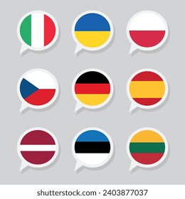 Flags of the world vector nationality 