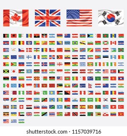 Flags Of The World - Vector Waving Flags