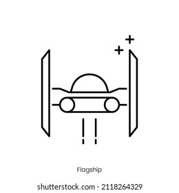 flagship icon. Outline style icon design isolated on white background