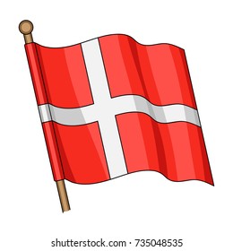 Flag,single icon in cartoon style.Flag, vector symbol stock illustration web.