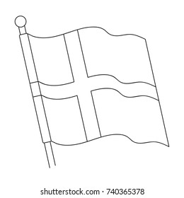 Flag,single icon in outline style.Flag, vector symbol stock illustration web.