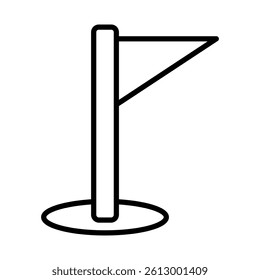 Flagstick Vector Line Icon Design
