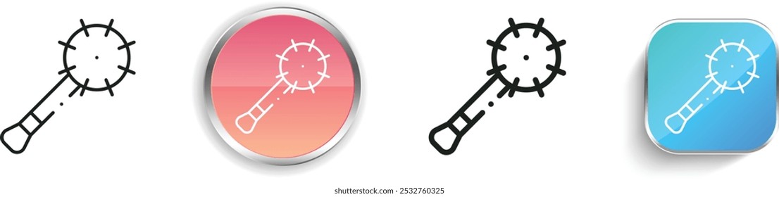 flail icon. Thin Linear, Regular and Button Style Design Isolated On White Background