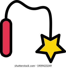 flail vector color line icon 