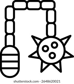 Design des Flail-Vektorliniensymbols