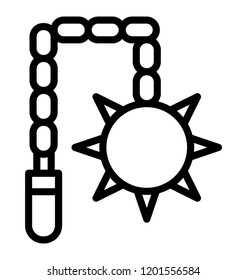 Flail weapon spiked iron balls 