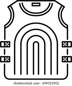  flak jacket outline icon