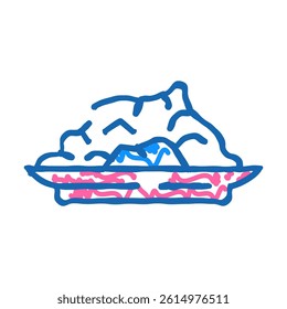 flake salt doodle icon sketch vector. flake salt sign. isolated symbol illustration