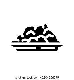 flake salt glyph icon vector. flake salt sign. isolated symbol illustration