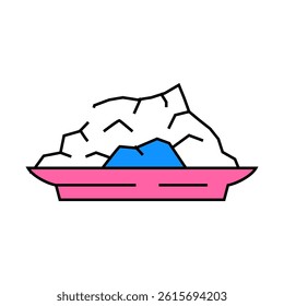 flake salt line icon vector. flake salt sign. isolated symbol illustration