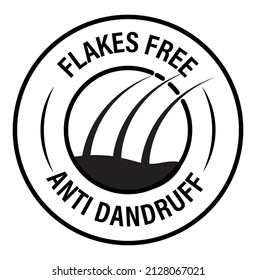 'FLAKES FREE, ANTI DANTRUFF' Vector icon, Health care abstract