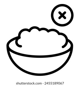 Flakes gluten free icon outline vector. Food dairy. Diet product