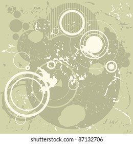 Flaking Grunge Abstraction - colored abstract illustration, vector