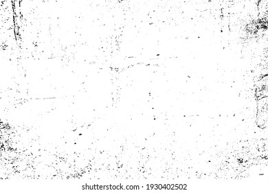 Textura vectorial en blanco y negro del antiguo yeso que se desmorona. Superficie destruida de un antiguo muro. Manchas sucias para el diseño 3D