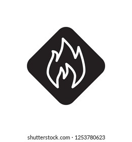 flamable icon vector design. glyph style