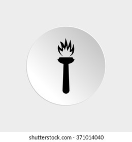 Flambeau symbol  - black vector icon