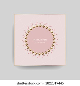 Flamboyant and simple classic invitation vector background