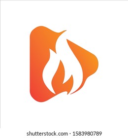 Flame Abstract Vector Icon Illustration