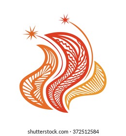 Flame abstract vector illustration