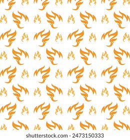 Flame adaptable trendy multicolor repeating pattern vector illustration background design