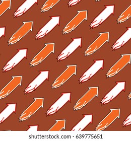 Flame Arrow seamless pattern. Vector Illustration